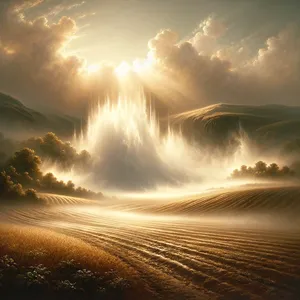 6. Aga udu tõusis maast ja kastis kogu maa pinda.