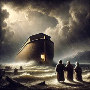 13. Selsamal päeval läks Noa, tema pojad Seem, Haam ja Jaafet, ja Noa naine ja tema poegade kolm naist koos nendega laeva,