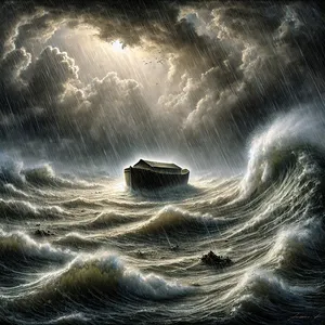 17. Veetulv kestis maa peal nelikümmend päeva. Veed tõusid ja kandsid laeva ning see kerkis kõrgele üle maa.