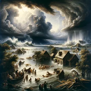 4. Sest veel seitse päeva ja ma lasen vihma sadada maale nelikümmend päeva ja nelikümmend ööd ning hävitan maapinnalt kõik elusolendid, keda ma olen teinud.“