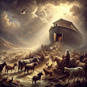 17. Kõik loomad, kes on koos sinuga, kõik liha, linnud, kariloomad ja kõik, mis liigub maa peal, vii enesega välja, et nad vohaksid maa peal, oleksid viljakad ja sigiksid maa peal!