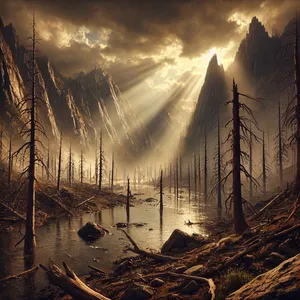 5. Vesi vähenes järelejäänud kümnenda kuuni; kümnendas kuus, kuu esimesel päeval paistsid mäetipud.