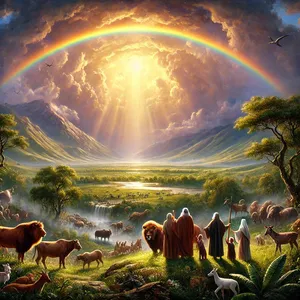 16. Kui vikerkaar on pilvedes, siis ma vaatan seda ja mäletan igavest lepingut Jumala ja kõigi elusolendite vahel, kes on igasuguses lihas maa peal.”